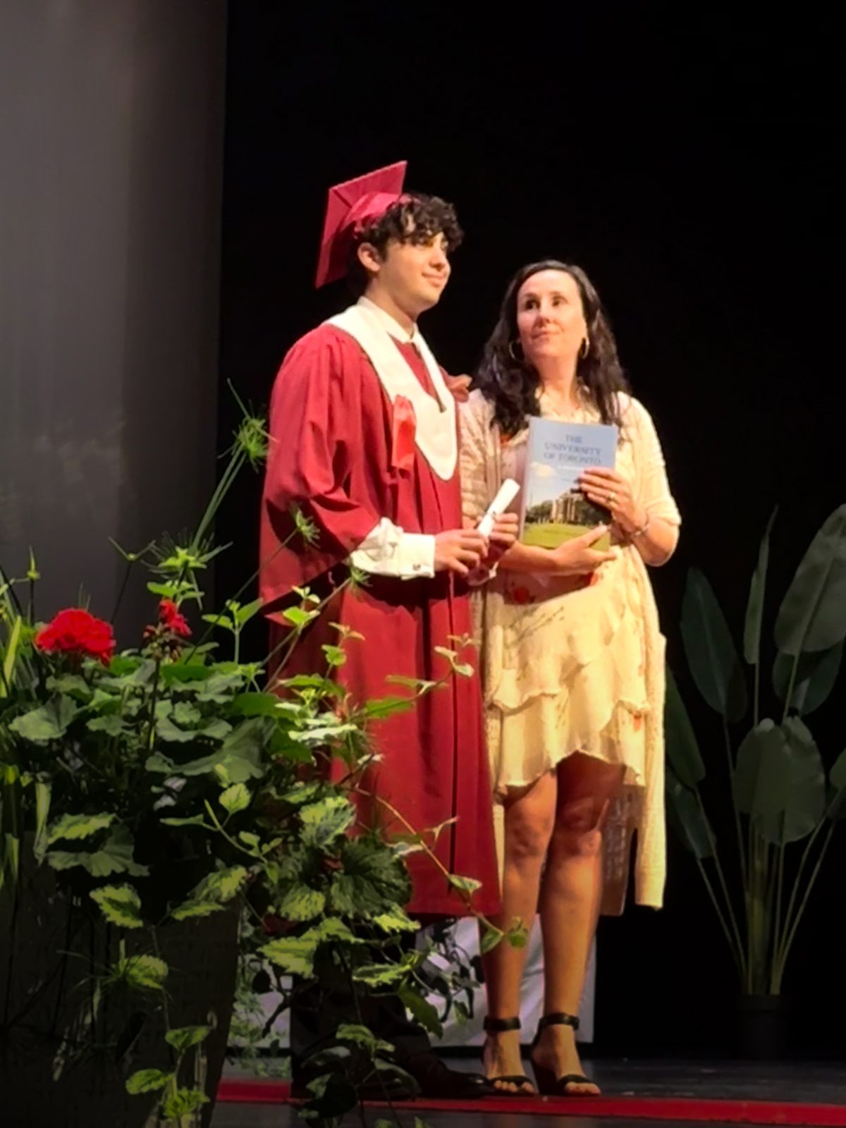 Cyrus receiving the University of Toronto National Book Award
