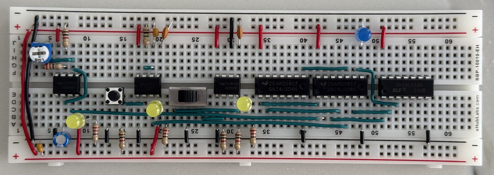 Ben Eater 8-bit breadboard computer build in progress
