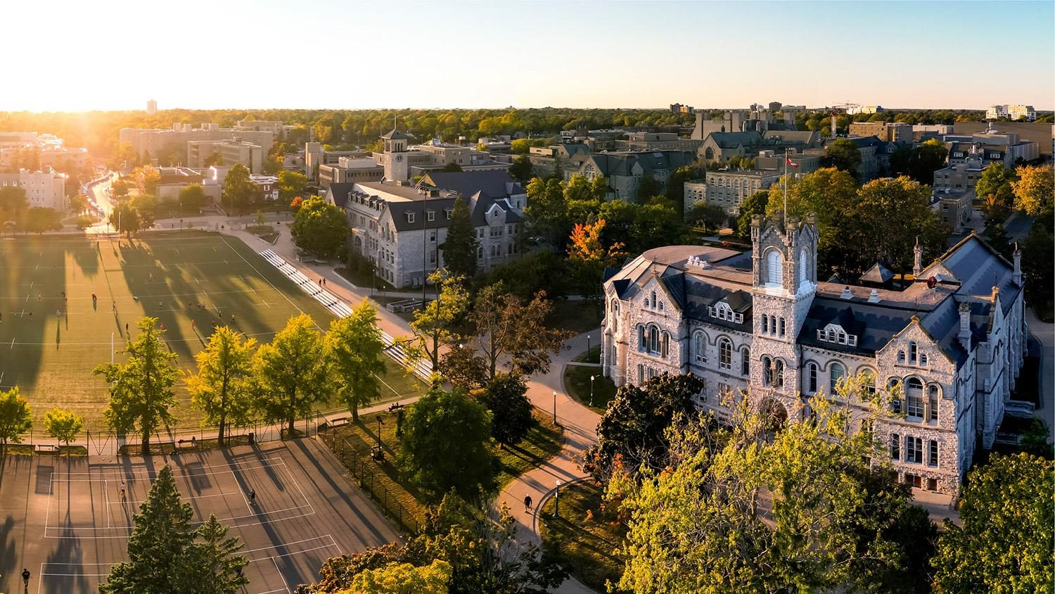 Queen's University at sunset